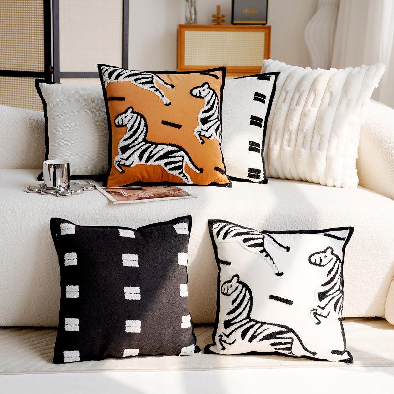 Cushions |  Zebra Velvet Cushion 50X40Cm Cushions Cushions