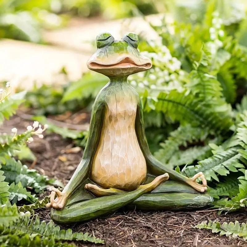 Decorative Accents |  Fishnet Butterscotch Yoga Frog In Cobra Pose Decorative Accents Decorative Accents