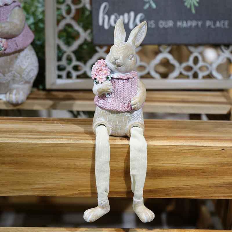 Decorative Accents |  Fishnet Hula Bunny, Butterscotch Decorative Accents Decorative Accents