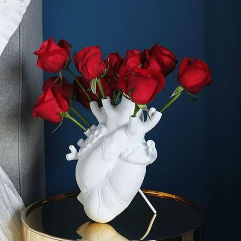 Decorative Accessories |  Marcantonio Love In Bloom Porcelain Heart Vase Decorative Accessories Decorative Accessories