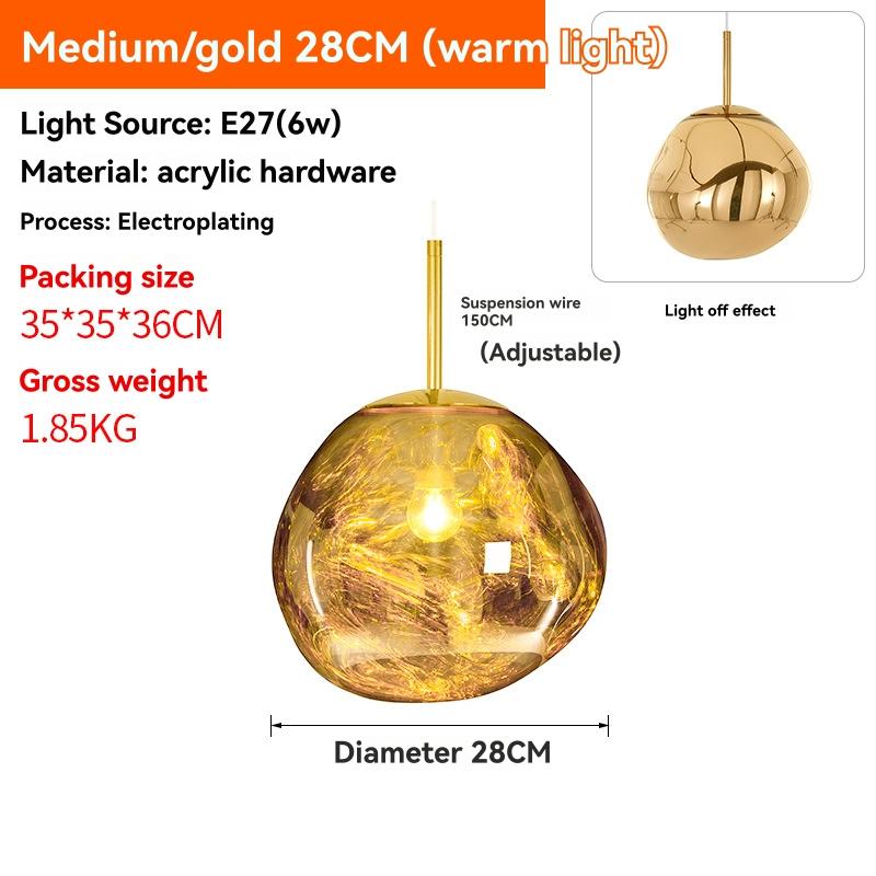 Lighting |  Melt Pendant Led Light Home Accessories Gold