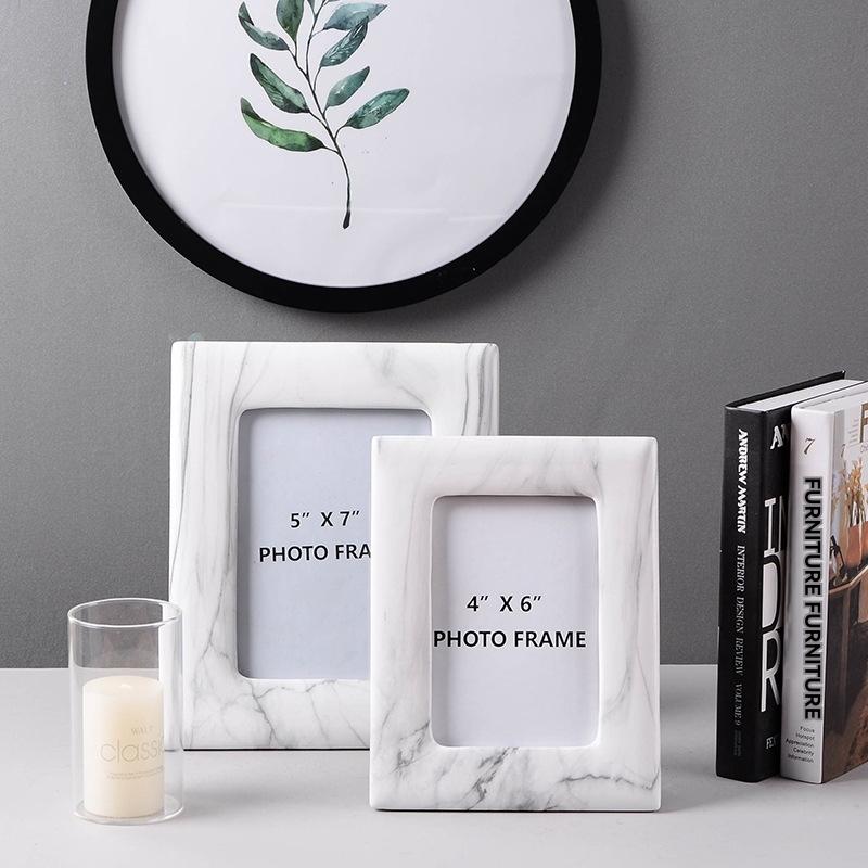 Office Desk Accessories |  Lucite Picture Frame, White Home Decor Office Desk Accessories