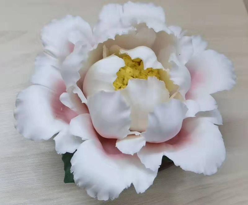 Office Desk Accessories |  Peony Porcelain Flower Decorative Accents Decorative Accents