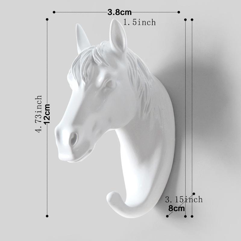 Office Desk Accessories |  White Horse Head Bookend Home Decor Office Desk Accessories