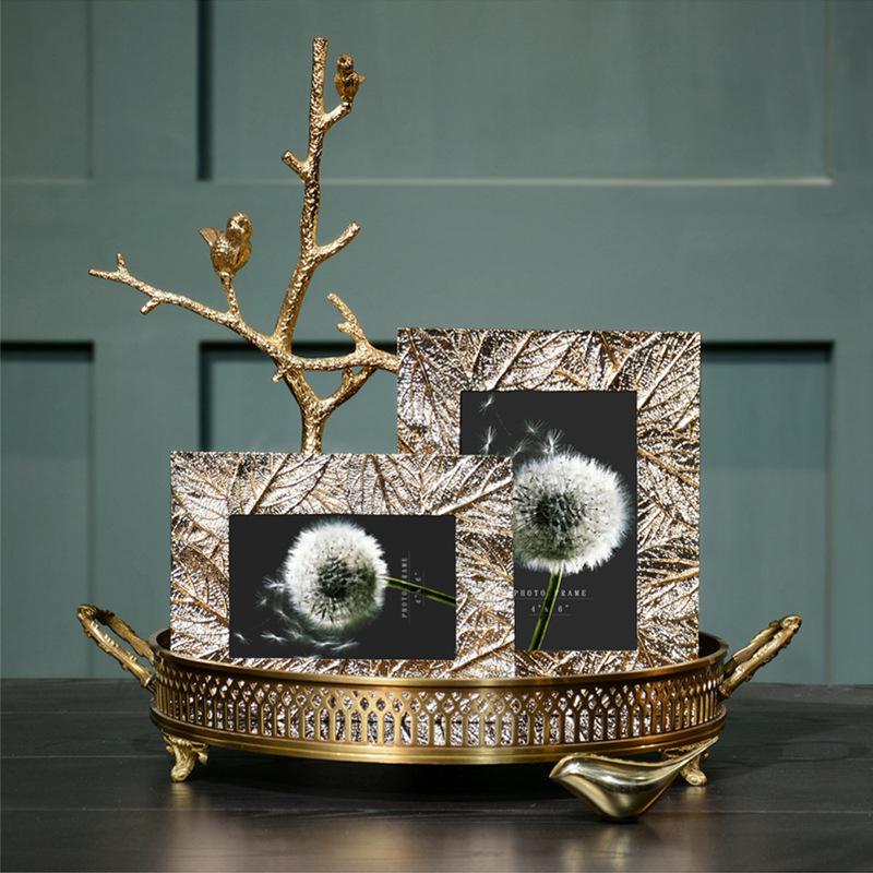 Picture Frames |  Pomegranate Silver & Gold Easel Picture Frame Home Decor Picture Frames