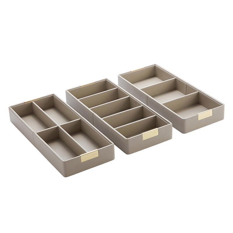 Serveware & Trays |  Modern Shagreen Desk Tray, Dove Dining & Entertaining Serveware & Trays