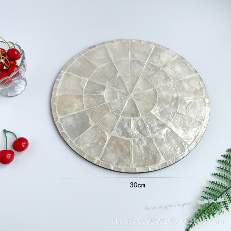 Table Linens & Accessories |  Round Capiz Placemat, Natural Dining & Entertaining Table Linens & Accessories