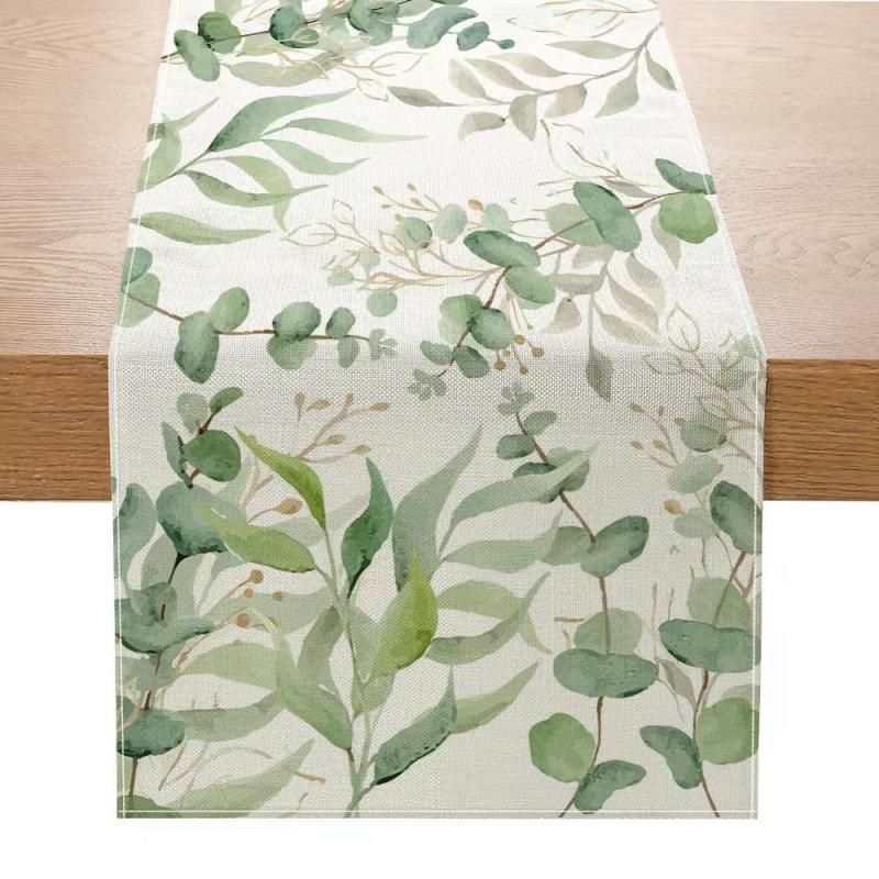 Table Linens & Accessories |  Silhouette Table Runner, Green Dining & Entertaining Table Linens & Accessories